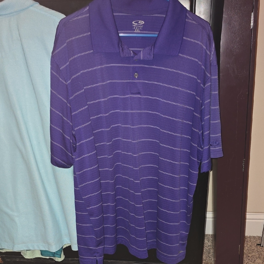 Champion Purple Striped Men's Polo Shirt